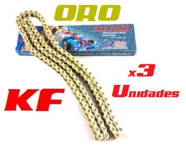 PACK 3 CADENAS CZ ORO