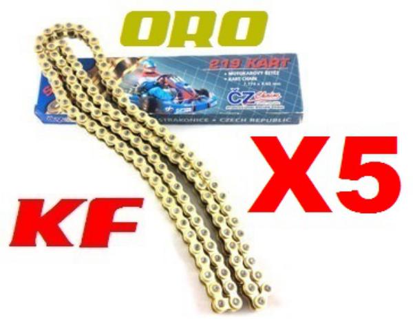 PACK 5 CADENAS CZ ORO